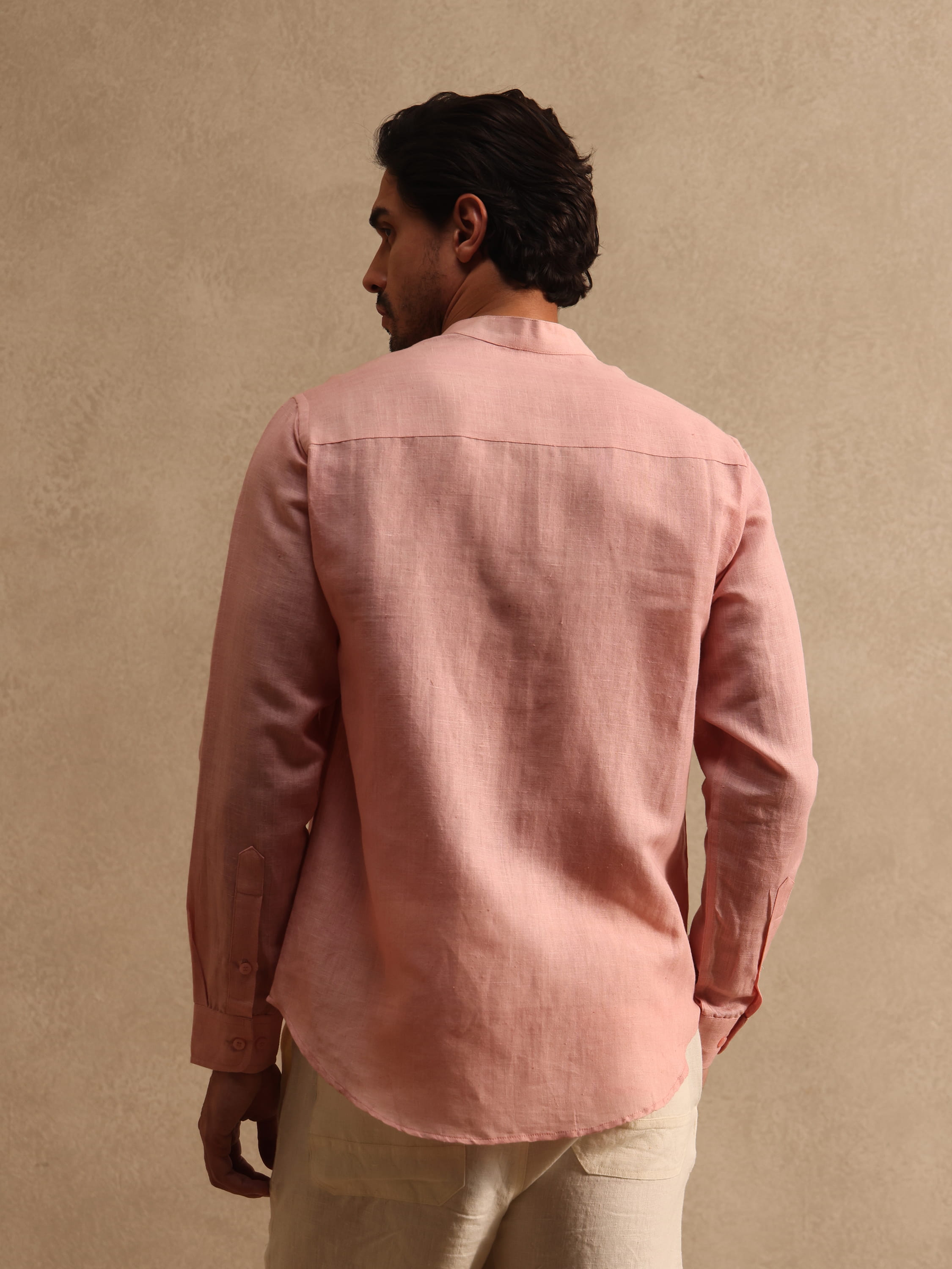The Verona | Linen Shirt | Mandarin Collar