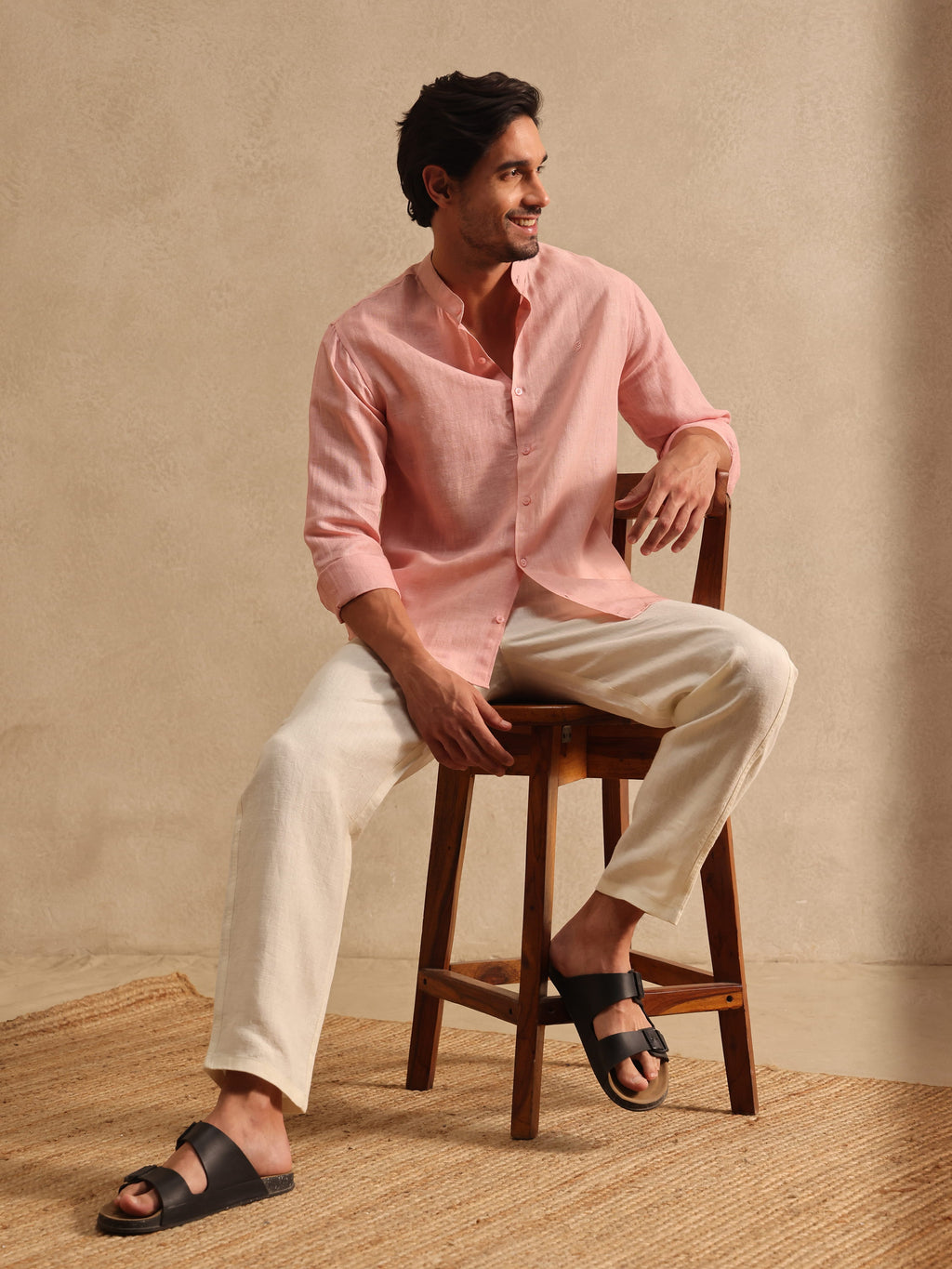 The Verona | Linen Shirt | Mandarin Collar