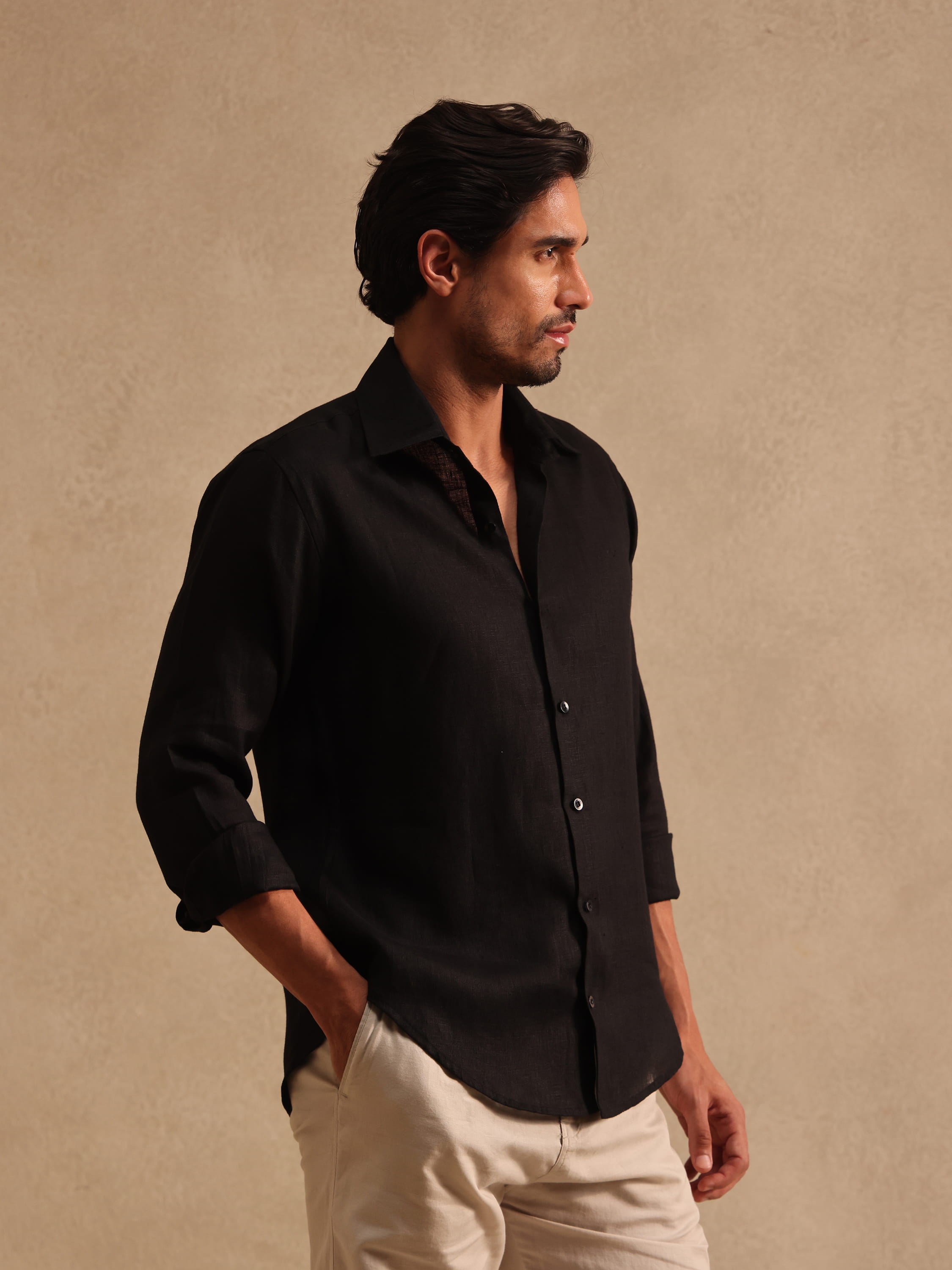 The Noir | 100% Linen Shirt