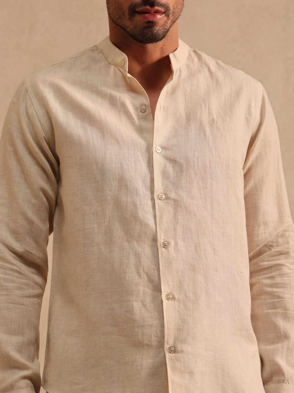 The Bellagio | Linen Shirt | Mandarin Collar
